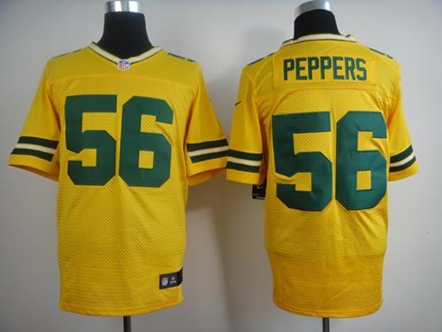 Jerseys Factory Cheap Nike Packers #56 Julius Peppers Yellow Alt
