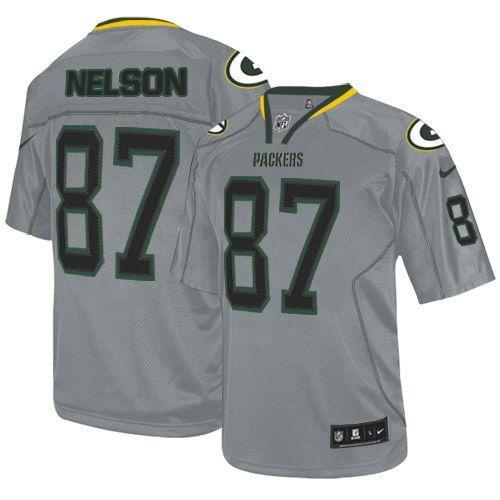 Jerseys Factory Cheap Nike Packers #87 Jordy Nelson Lights Out G