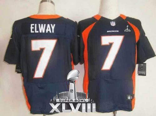 Jerseys Factory Cheap Nike Broncos #7 John Elway Navy Blue Alter