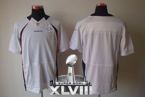 Jerseys Factory Cheap Nike Broncos Blank White Super Bowl XLVIII