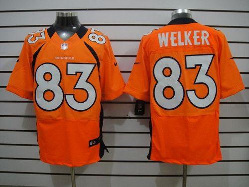 Jerseys Factory Cheap Nike Broncos #83 Wes Welker Orange Team Co