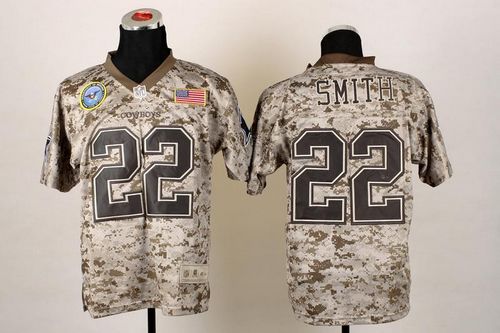 Jerseys Factory Cheap Nike Cowboys #22 Emmitt Smith Camo Men's S