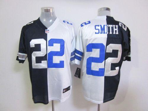 Jerseys Factory Cheap Nike Cowboys #22 Emmitt Smith Navy Blue/Wh