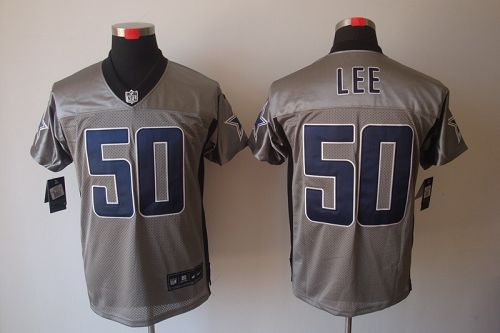 Jerseys Factory Cheap Nike Cowboys #50 Sean Lee Grey Shadow Men'