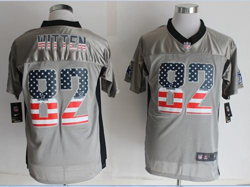 Jerseys Factory Cheap Nike Cowboys #82 Jason Witten Grey Men's S