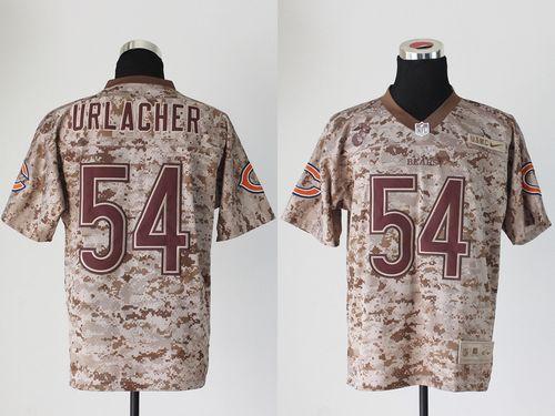 Jerseys Factory Cheap Nike Bears #54 Brian Urlacher Camo USMC Me