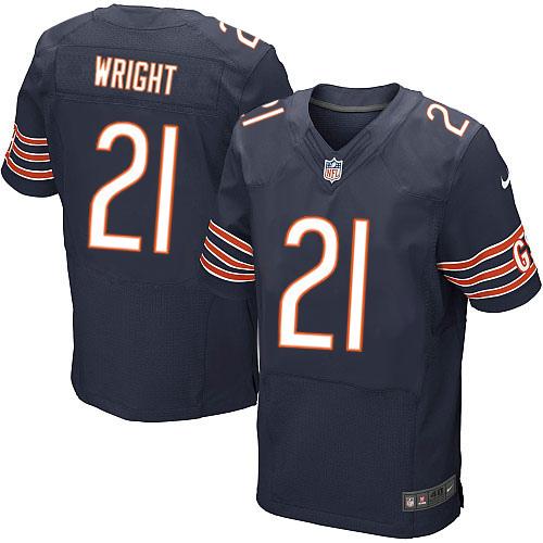 Jerseys Factory Cheap Nike Bears #21 Major Wright Navy Blue Team