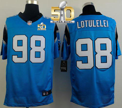 Jerseys Factory Cheap Nike Panthers #98 Star Lotulelei Blue Alte