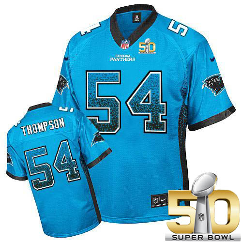 Jerseys Factory Cheap Nike Panthers #54 Shaq Thompson Blue Alter