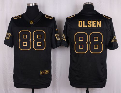 Jerseys Factory Cheap Nike Panthers #88 Greg Olsen Black Men's S
