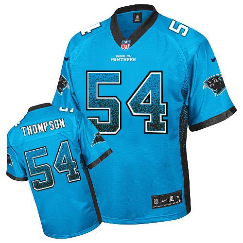 Jerseys Factory Cheap Nike Panthers #54 Shaq Thompson Blue Alter