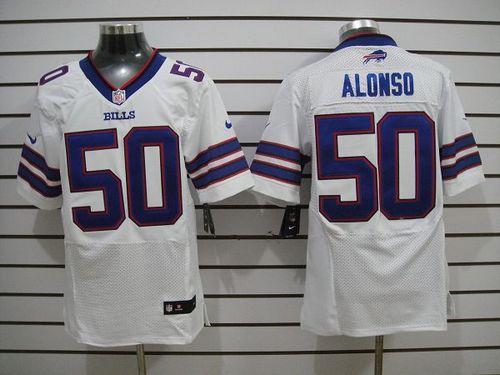 Jerseys Factory Cheap Nike Bills #50 Kiko Alonso White Men's Sti
