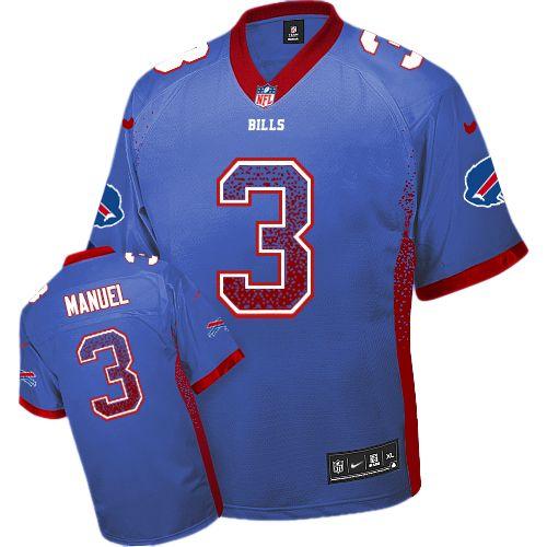 Jerseys Factory Cheap Nike Bills #3 EJ Manuel Royal Blue Team Co