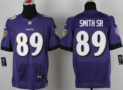 Jerseys Factory Cheap Nike Ravens #89 Steve Smith Purple Team Co