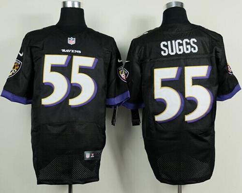 Jerseys Factory Cheap Nike Ravens #55 Terrell Suggs Black Altern