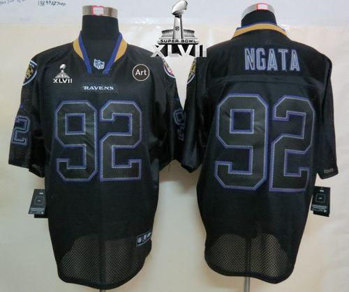Jerseys Factory Cheap Nike Ravens #92 Haloti Ngata Lights Out Bl
