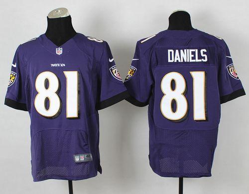 Jerseys Factory Cheap Nike Ravens #81 Owen Daniels Purple Team C