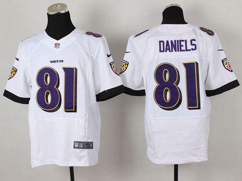 Jerseys Factory Cheap Nike Ravens #81 Owen Daniels White Men's S