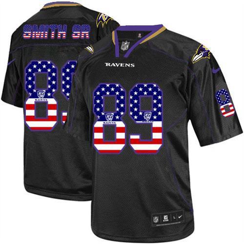 Jerseys Factory Cheap Nike Ravens #89 Steve Smith Sr Black Men's