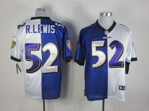 Jerseys Factory Cheap Nike Ravens #52 Ray Lewis Purple/White Men