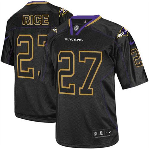 Jerseys Factory Cheap Nike Ravens #27 Ray Rice Lights Out Black