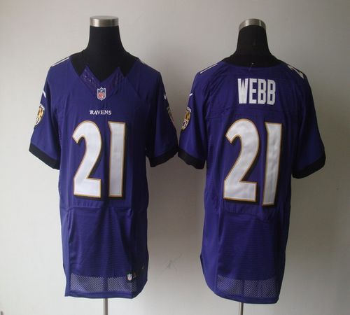 Jerseys Factory Cheap Nike Ravens #21 Lardarius Webb Purple Team