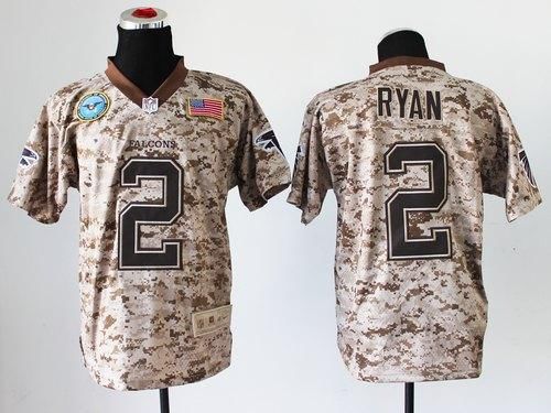 Jerseys Factory Cheap Nike Falcons #2 Matt Ryan Camo Men's Stitc