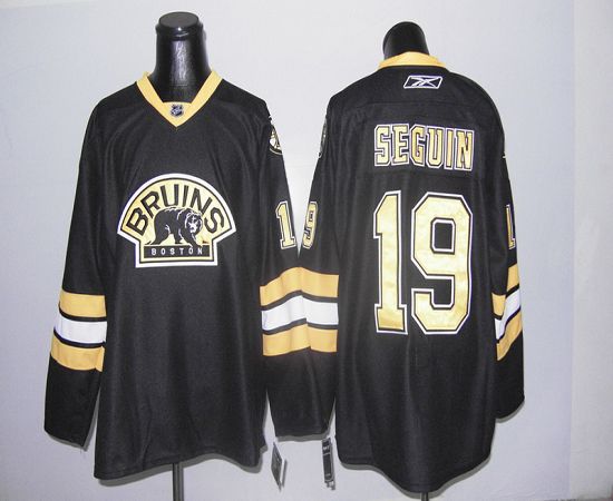 Jerseys Factory Cheap Bruins #19 Tyler Seguin Black Third Embroi