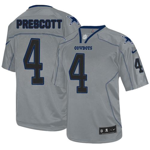 Jerseys Factory Cheap Nike Cowboys #4 Dak Prescott Lights Out Gr