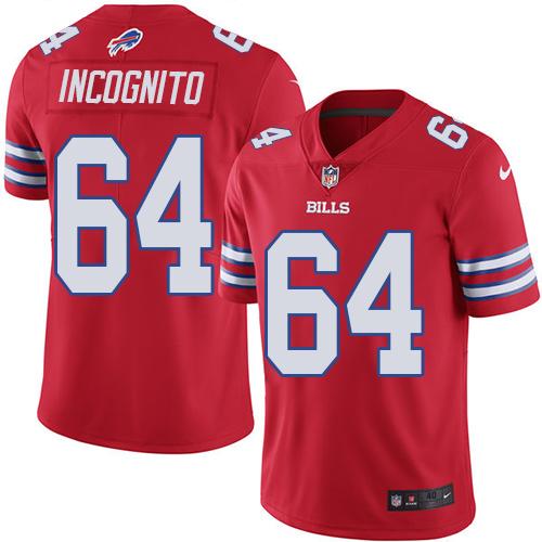 Jerseys Factory Cheap Nike Bills #64 Richie Incognito Red Men's