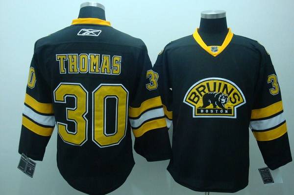 Jerseys Factory Cheap Bruins #30 Tim Thomas Embroidered Black Th