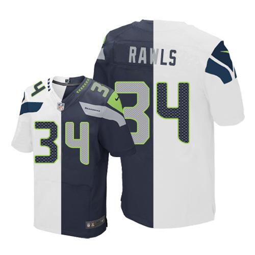 Jerseys Factory Cheap Nike Seahawks #34 Thomas Rawls White/Steel