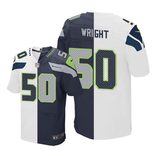 Jerseys Factory Cheap Nike Seahawks #50 K.J. Wright White/Steel