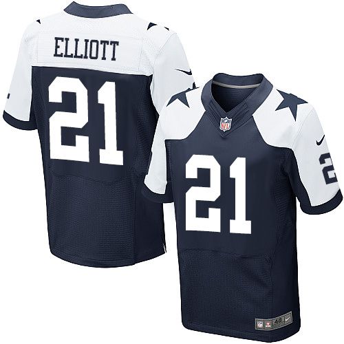 Jerseys Factory Cheap Nike Cowboys #21 Ezekiel Elliott Navy Blue