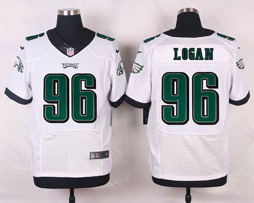Jerseys Factory Cheap Nike Eagles #96 Bennie Logan White Alterna
