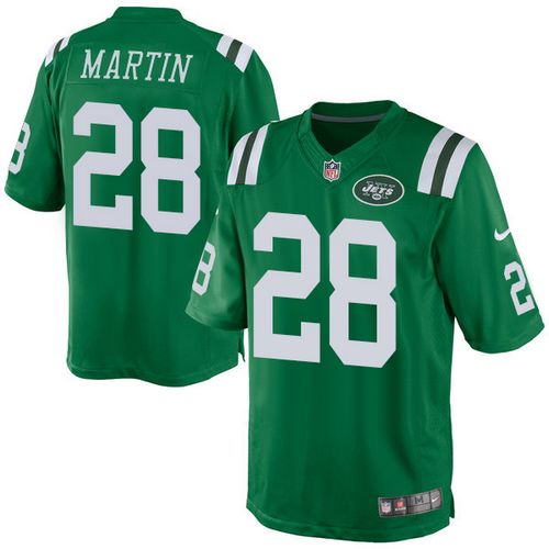 Jerseys Factory Cheap Nike Jets #28 Curtis Martin Green Men's St