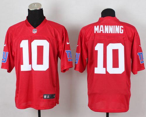 Jerseys Factory Cheap Nike Giants #10 Eli Manning Red Men's Stit