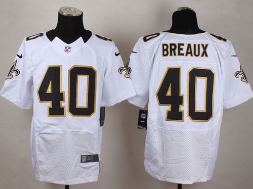 Jerseys Factory Cheap Nike Saints #40 Delvin Breaux White Men's