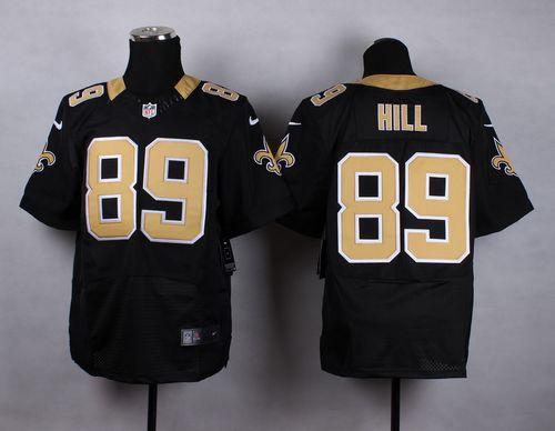 Jerseys Factory Cheap Nike Saints #89 Josh Hill Black Team Color