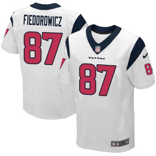 Jerseys Factory Cheap Nike Texans #87 C.J. Fiedorowicz White Men