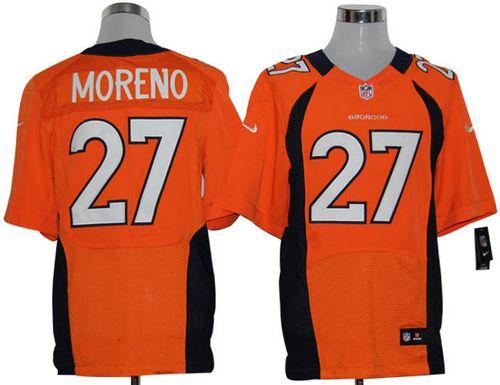 Jerseys Factory Cheap Nike Broncos #27 Knowshon Moreno Orange Te