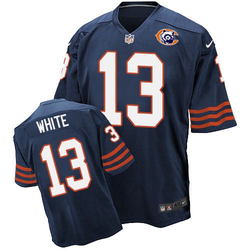 Jerseys Factory Cheap Nike Bears #13 Kevin White Navy Blue Throw