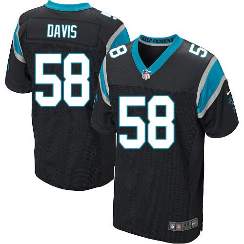 Jerseys Factory Cheap Nike Panthers #58 Thomas Davis Black Team