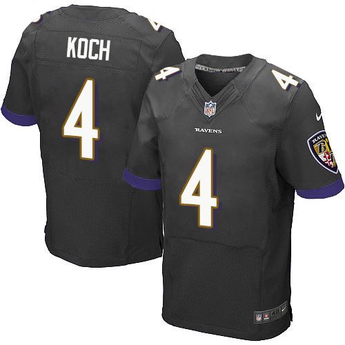 Jerseys Factory Cheap Nike Ravens #4 Sam Koch Black Alternate Me