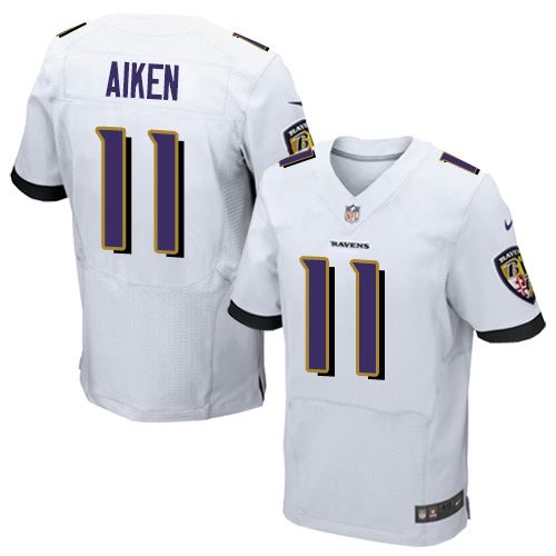 Jerseys Factory Cheap Nike Ravens #11 Kamar Aiken White Men's St