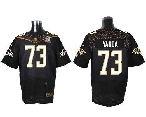 Jerseys Factory Cheap Nike Ravens #73 Marshal Yanda Black 2016 P