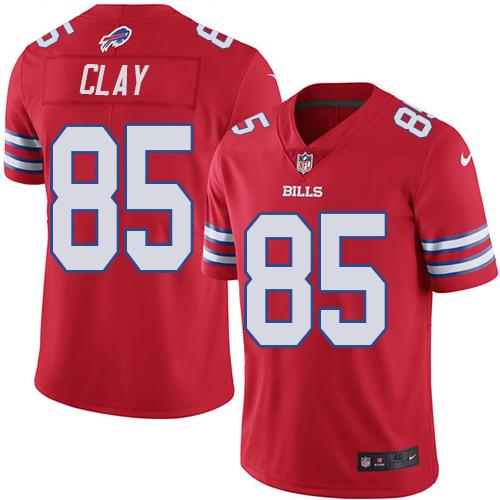 Jerseys Factory Cheap Nike Bills #85 Charles Clay Red Men's Stit