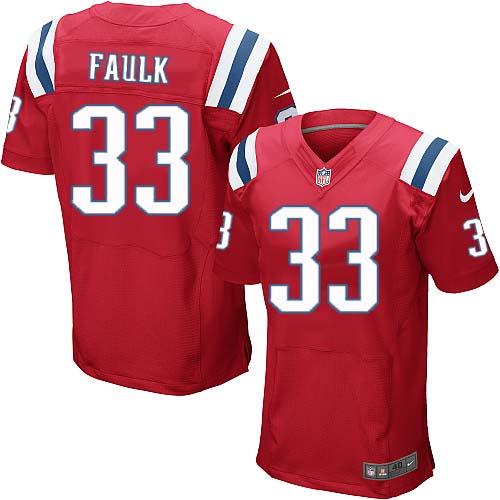 Jerseys Factory Cheap Nike Patriots #33 Kevin Faulk Red Alternat