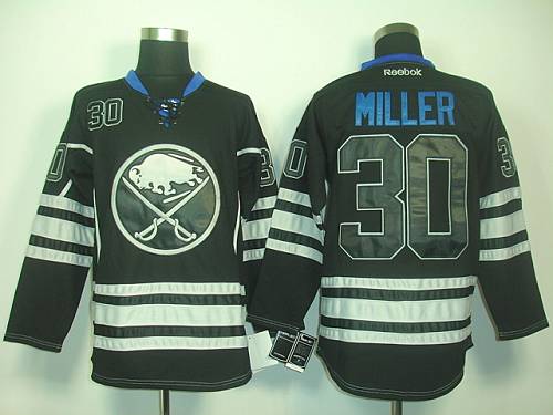 Jerseys Factory Cheap Sabres #30 Ryan Miller Black Ice Embroider
