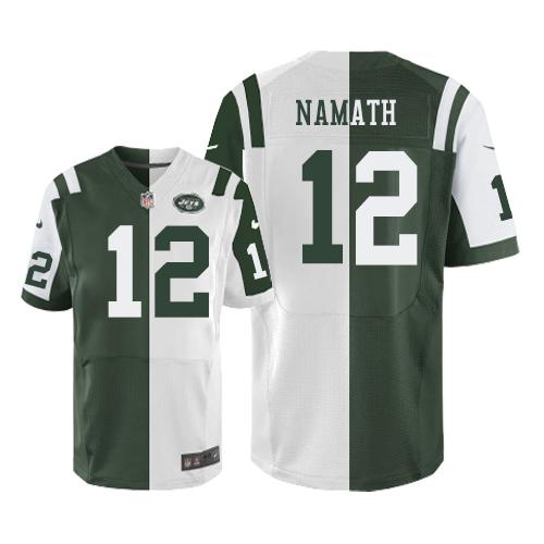 Jerseys Factory Cheap Nike Jets #12 Joe Namath Green/White Men's